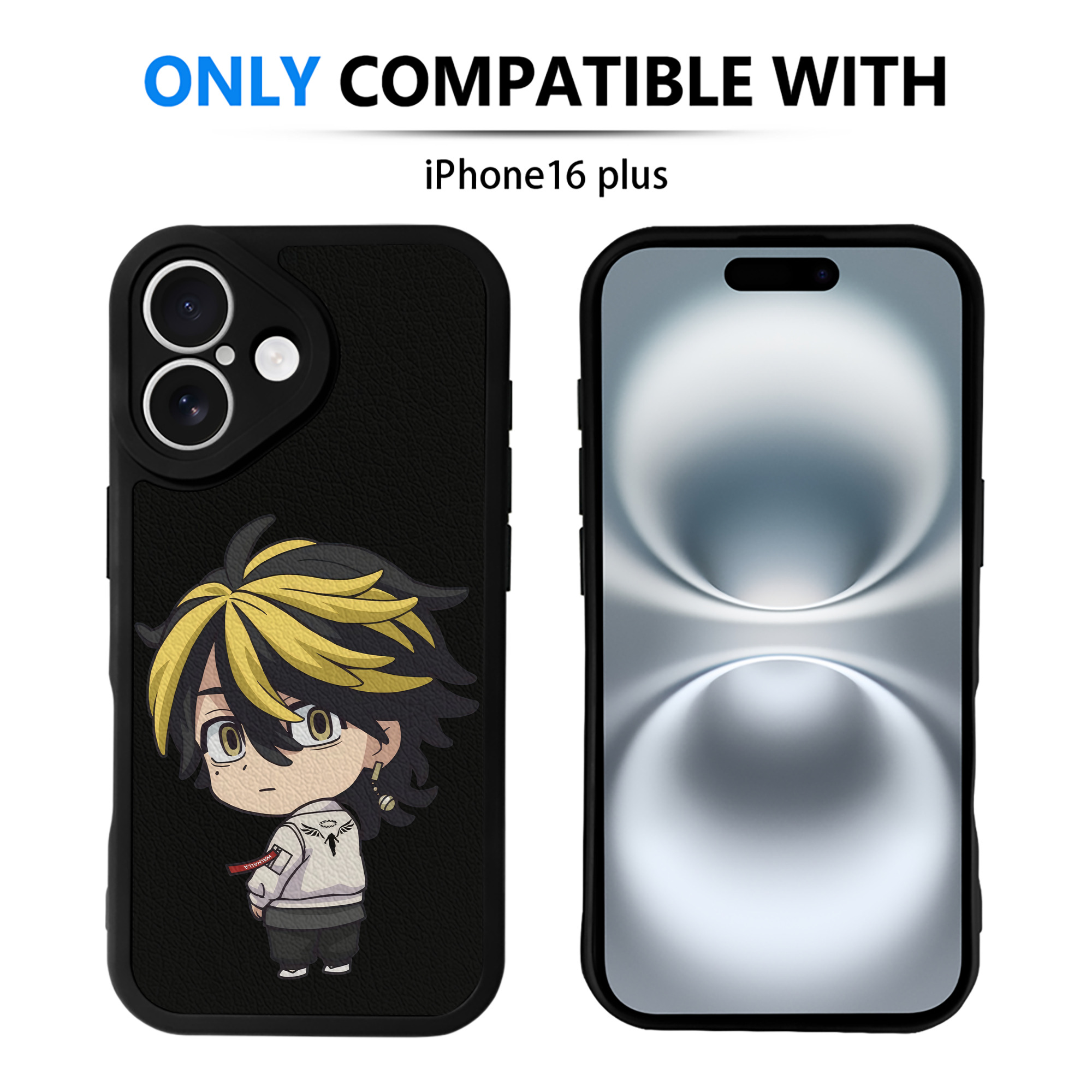 （画像用） 東京リベンジャーズ Tokyo Revengers 【iPhone 16シリーズ対応】シリコンスマホケース（レザー調） 材質：シリコン